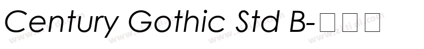 Century Gothic Std B字体转换